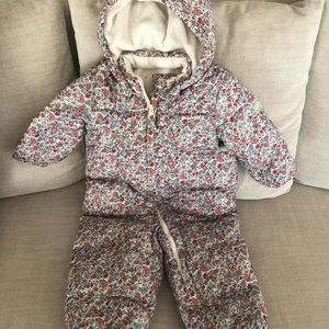 Down filled toddler snow suit